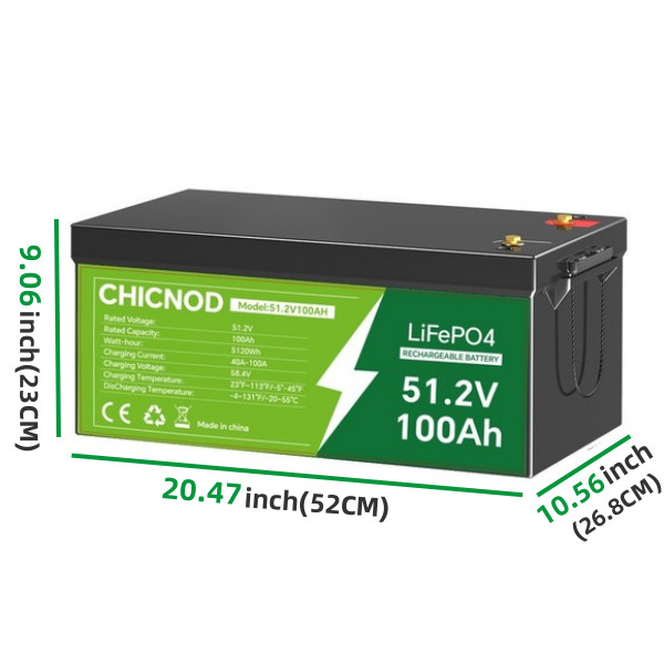 51.2V 100Ah LiFePO4 Bluetooth Lithium Battery 48V 100Ah with BMS For Solar Camp
