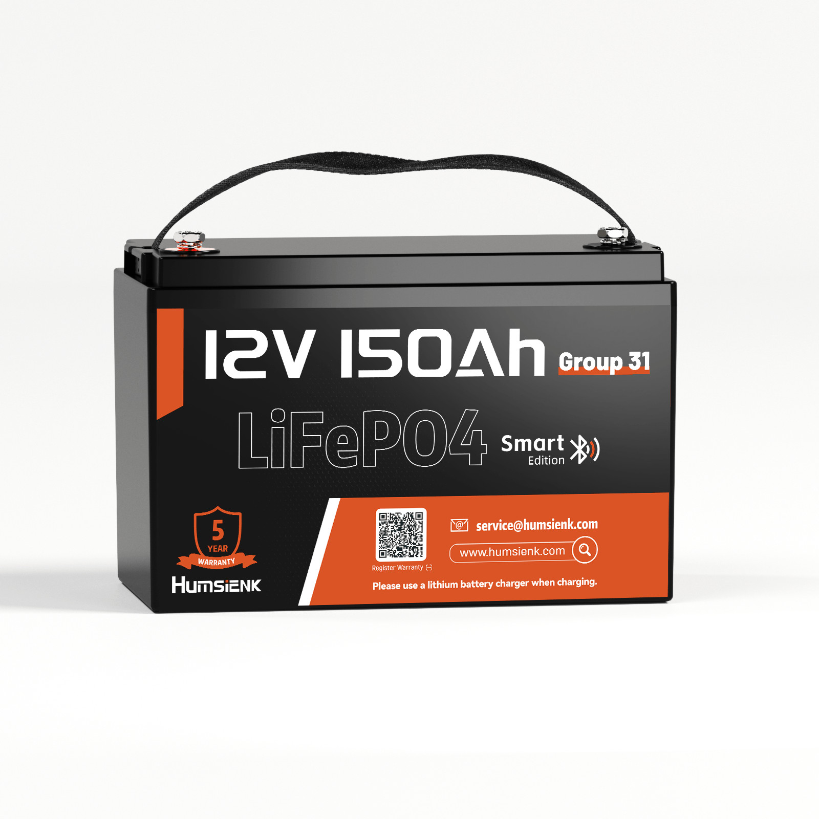 12V/24V LiFePO4 Deep Cycle Battery, Multiple Capacity Smart BMS