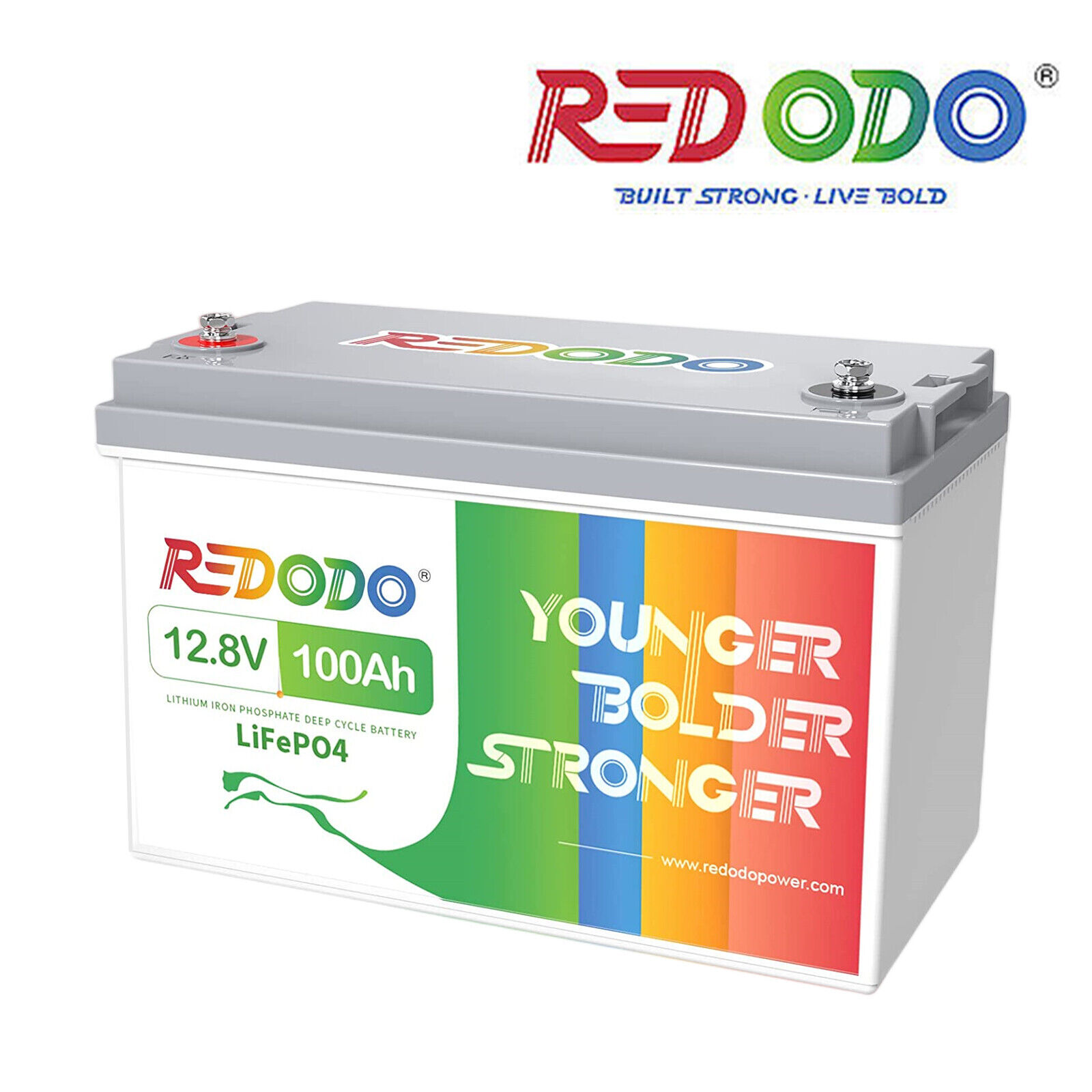 Redodo 12V 100Ah 200Ah LiFePO4 Lithium Battery with BMS for RV Off-Grid Marine