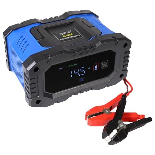 12V/24V 10Amp Smart Automatic Charger & Maintainer with Restoration, 12V/24V