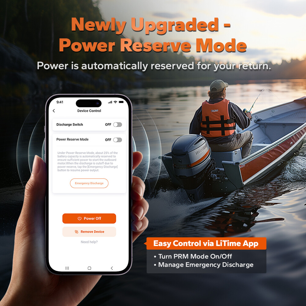 Refurbished LiTime 12V 140Ah Bluetooth Dual Use Marine LiFePO4 Battery CCA 1000