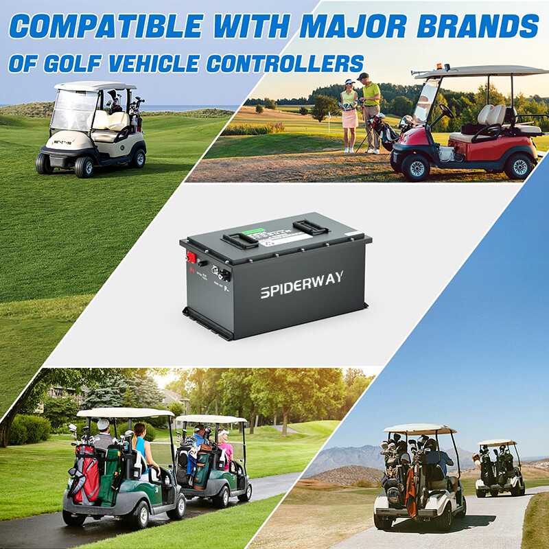 72V 105Ah Golf Cart LiFePO4 Lithium Bluetooth Battery 200A BMS+Monitor+Charger