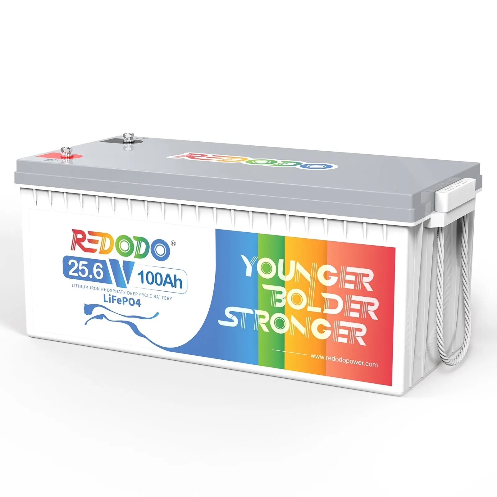 Redodo LiFePO4 24V 100Ah Deep Cycle Lithium Battery for RV Off-grid Solar Marine
