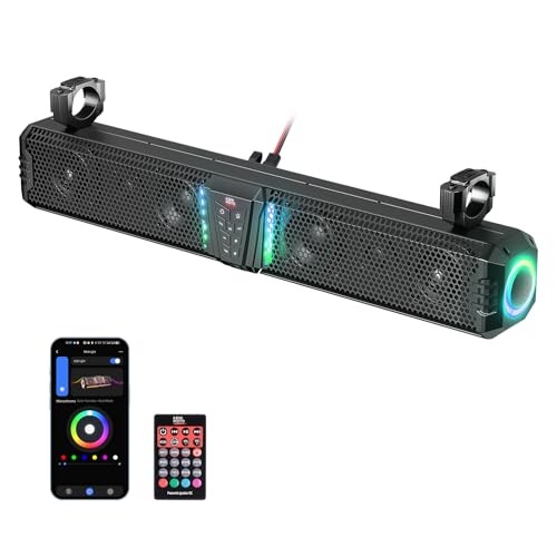 Midnight 80 32-inch UTV Sound Bar, IP65 Water Resistant Golf 32 Inches Black