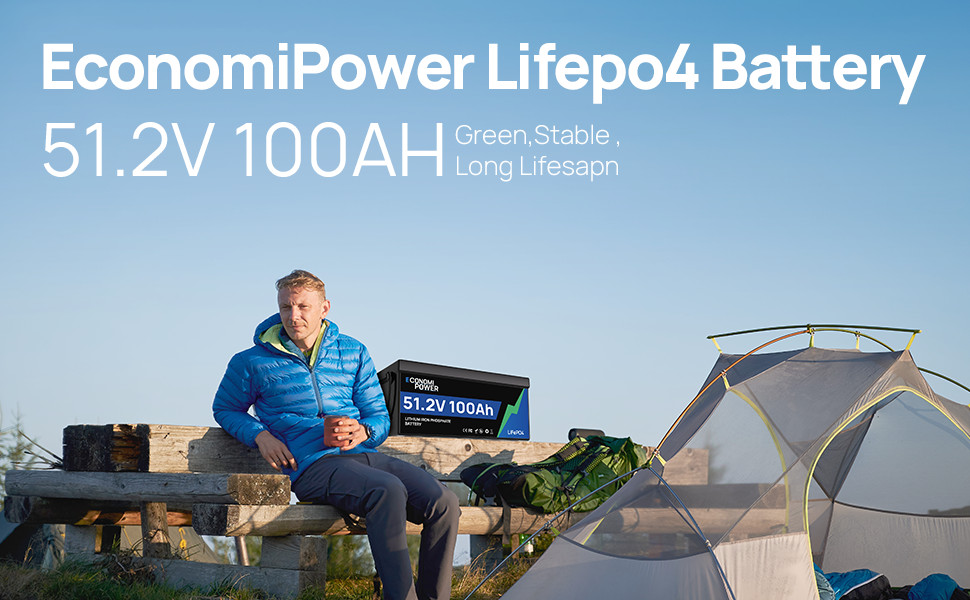 2 Pack 48V 100Ah LiFePO4 Lithium Battery 100A BMS Deep Cycles for Solar Off-grid