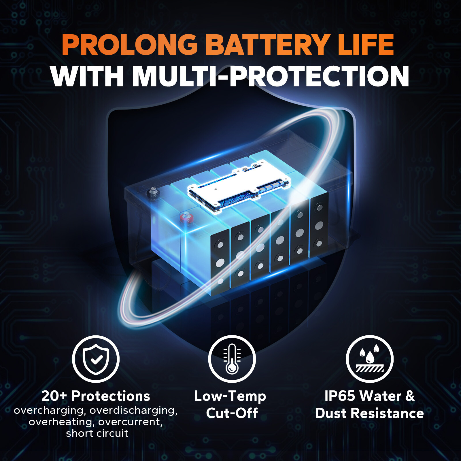 LiTime 36V 100Ah OBM Bluetooth Trolling Motor LiFePO4 Lithium Battery For Marine