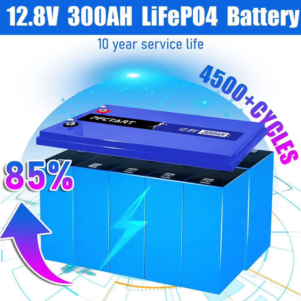 12V/24V/48V 300Ah LiFePO4 Lithium Battery BMS for Solar RV Off-grid