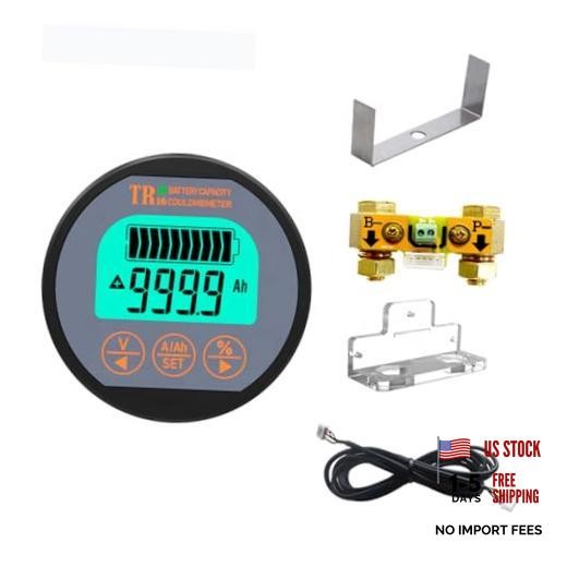 Battery Monitor with Shunt Voltage Ampere Capacity Tester High Precision 0-350A