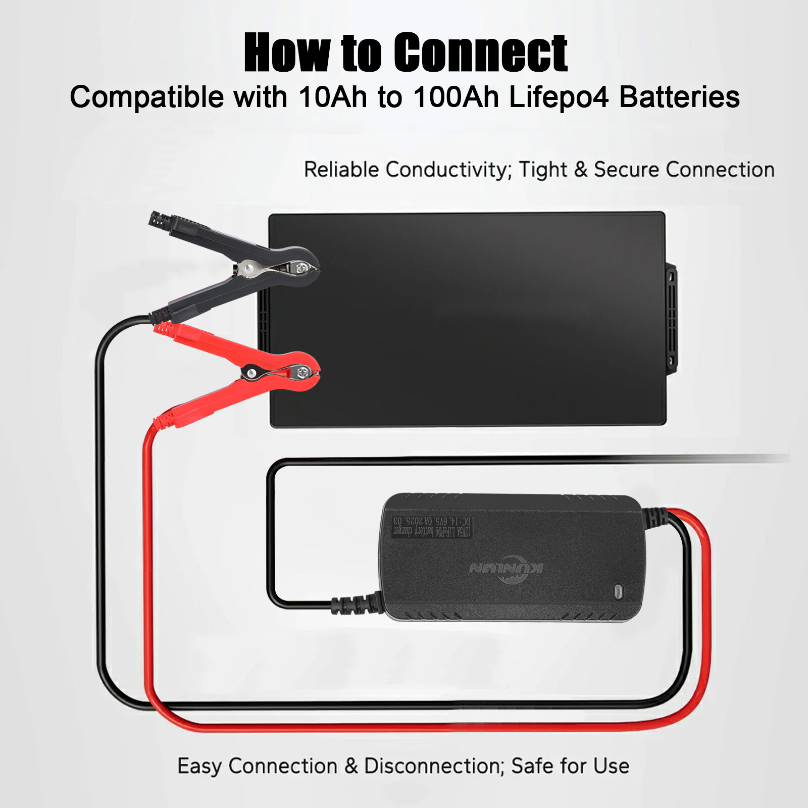 12V 10Ah LiFePo4 Lithium Battery Rechargeable for Marine RV Solar +5A Charger US