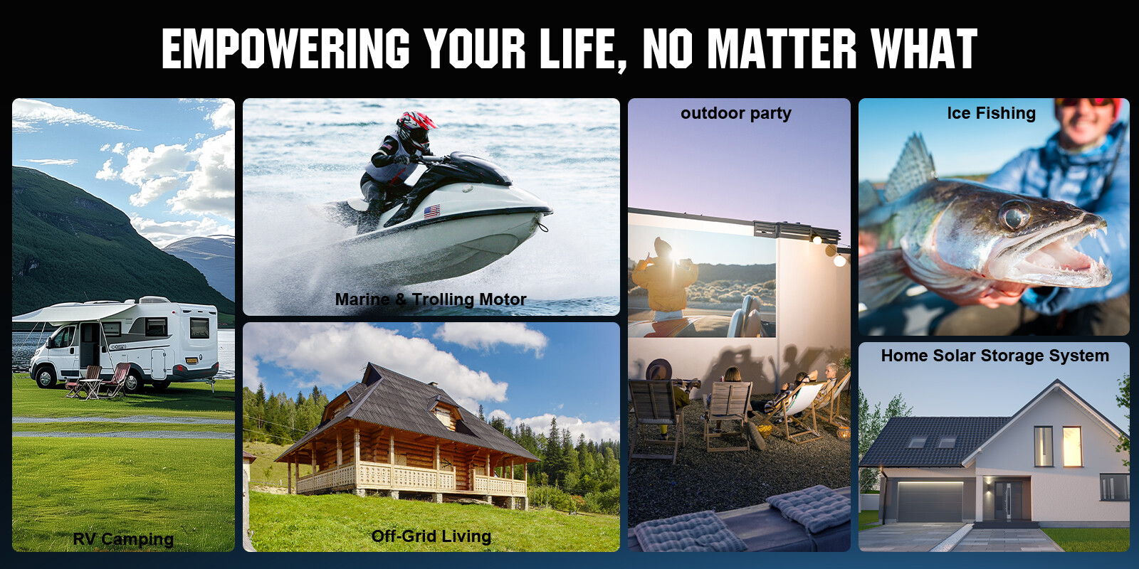12V 100Ah 200Ah LiFePO4 Lithium Battery BMS Deep Cycle for RV Marine Off-grid