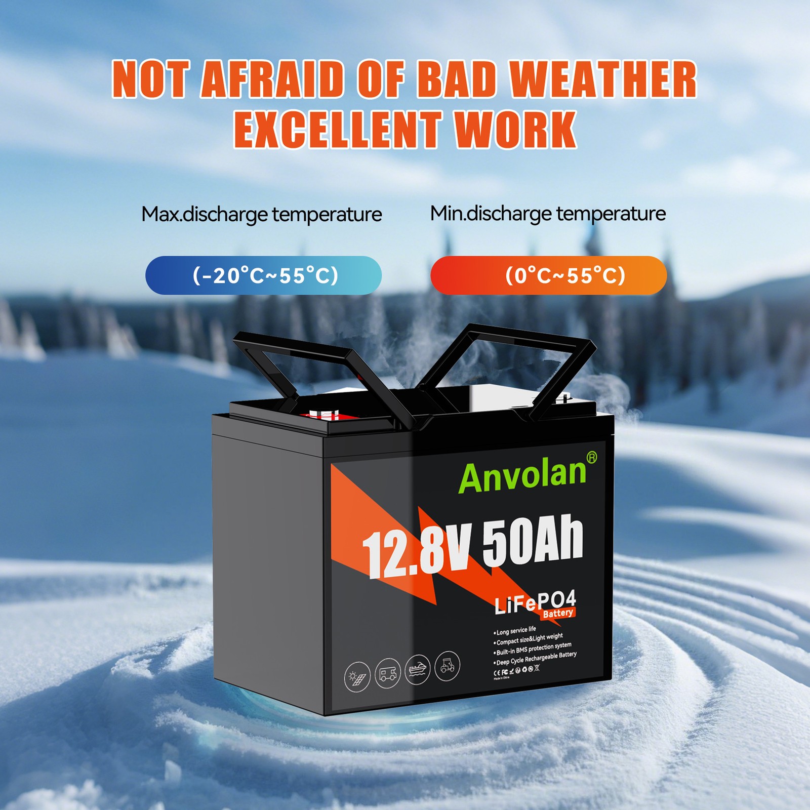 3X 50AH 12V LiFePO4 Lithium Battery 50A BMS Protection Solar Off-grid