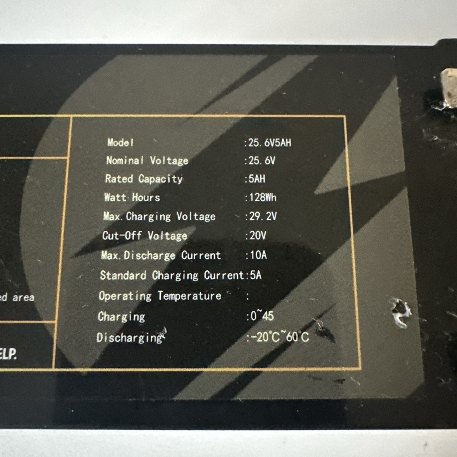 LiCycle-LiFePO4 25.6V 5Ah Battery