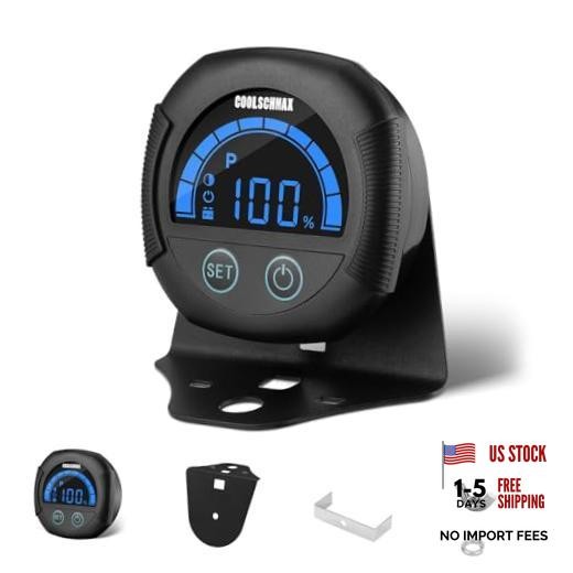 COOLSCHMAX 12V-84V Battery Voltmeter Ultra Bright Sunlight Voltmeter 5918
