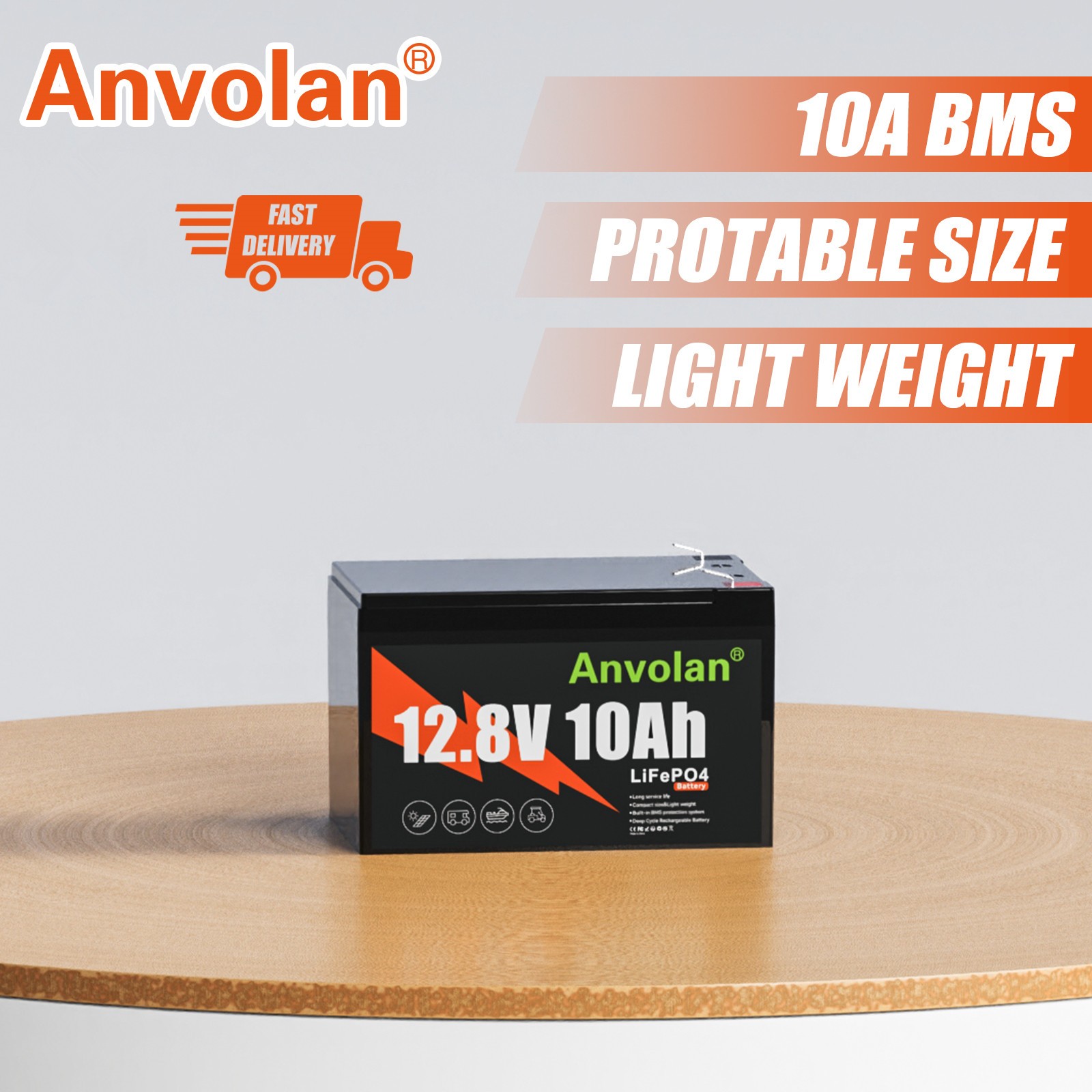 1X 2X10Ah 12V Lithium Battery LiFePO4 Battery Rechargeable for Solar Ride-on Toy
