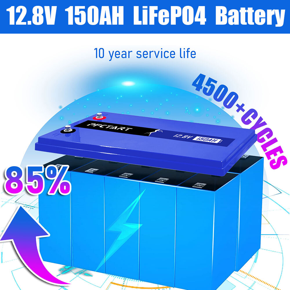 150AH 300AH 12V 48V Deep cycle LiFePO4 Lithium Battery for RV Solar Home