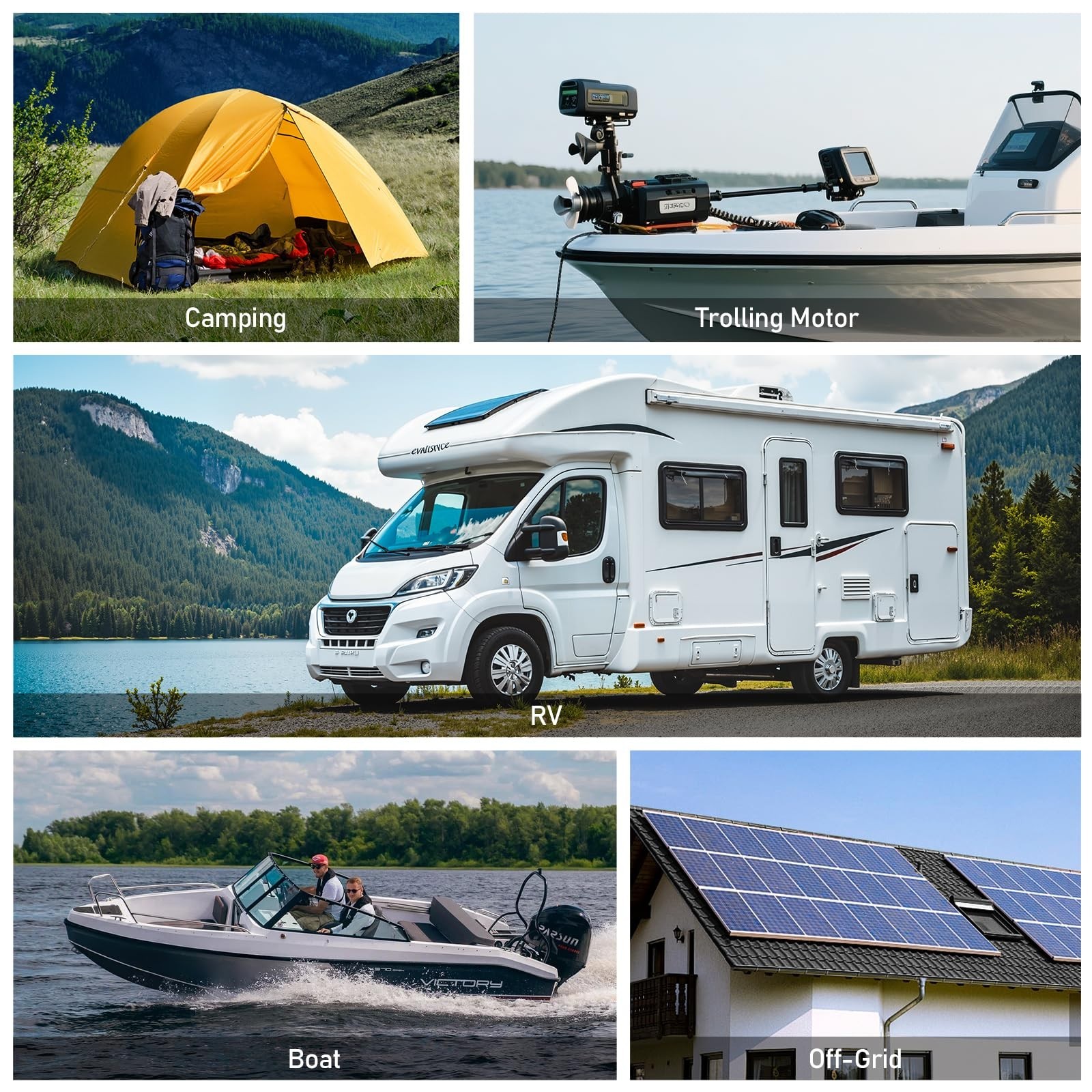 GrnOas.E 12V 100Ah LiFePO4 Battery Group 31 With Built-in 100A BMS For RV Home
