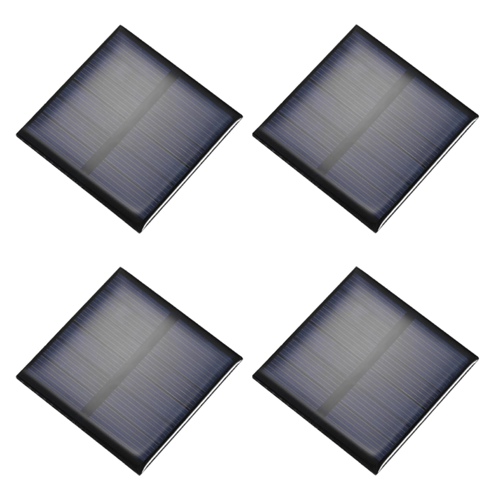 MECCANIXITY 4PCS 3V 0.63W 0.21A Mini Solar Panels, Small Black