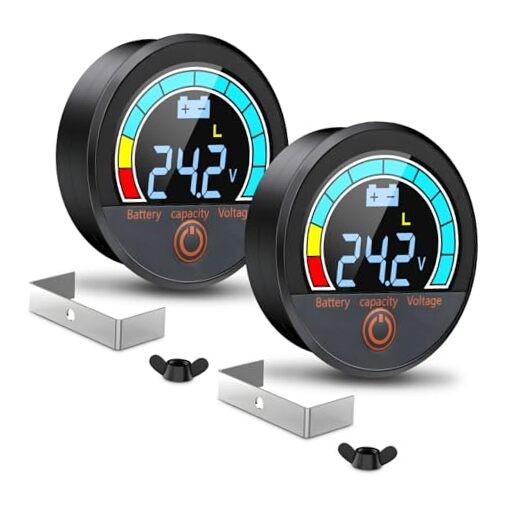 CS Battery Capacity Voltage Meter – 12V 24V 48V 60V 84V IP68 Waterproof LCD 2P