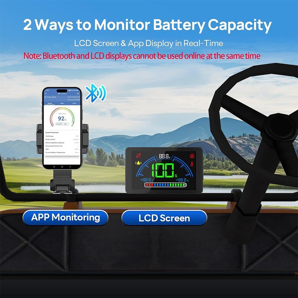48V 50Ah/100Ah LiFePO4 Lithium Battery Deep 15000+ BMS For Solar Golf Cart RV