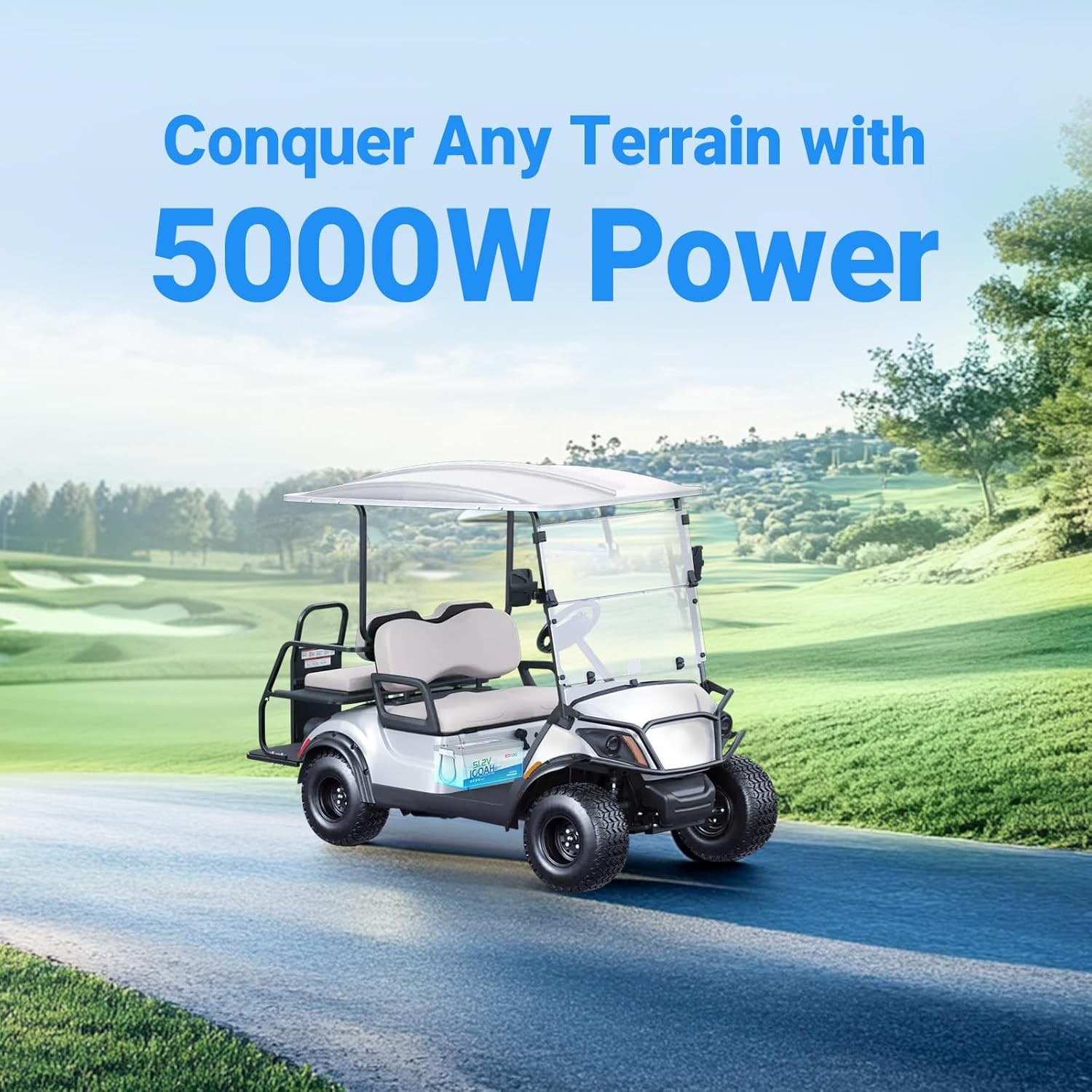 Redodo 48V 100Ah Golf Cart LiFePO4 Battery Bluetooth Low Temp with 200A BMS GOOD