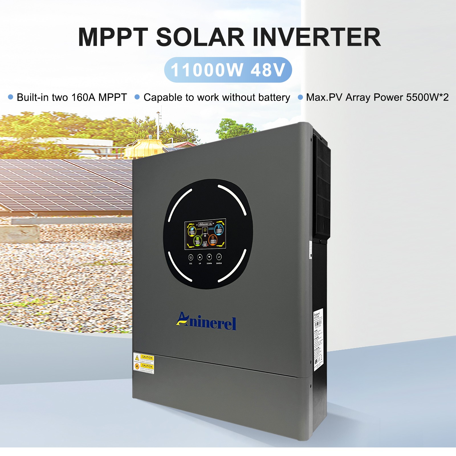 48V 314Ah Lithium Battery 16kWh+ 11kWh 48V Solar Hybrid Inverter MPPT Off-Grid