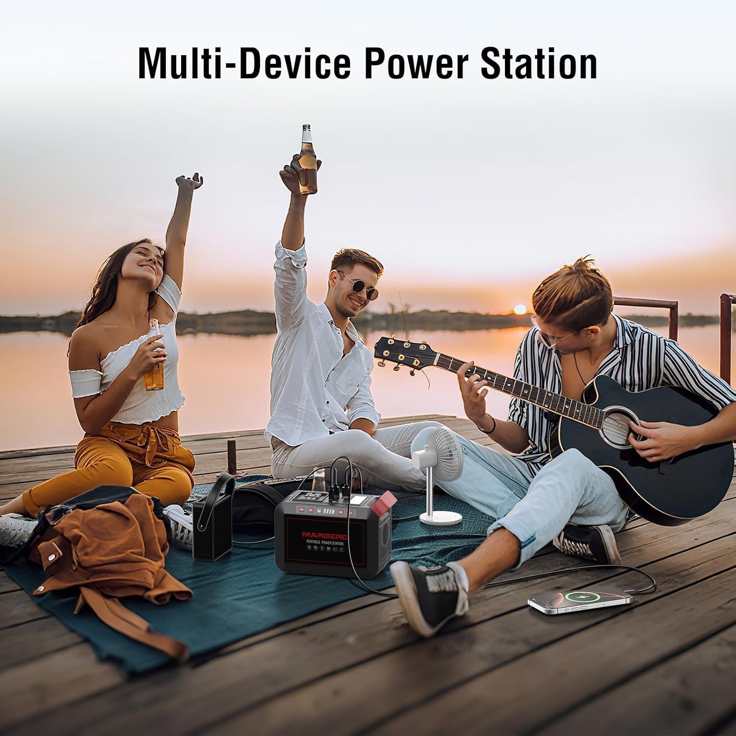 MARBERO 300W 237Wh Portable Power Station Solar Generator Camping Battery Bank