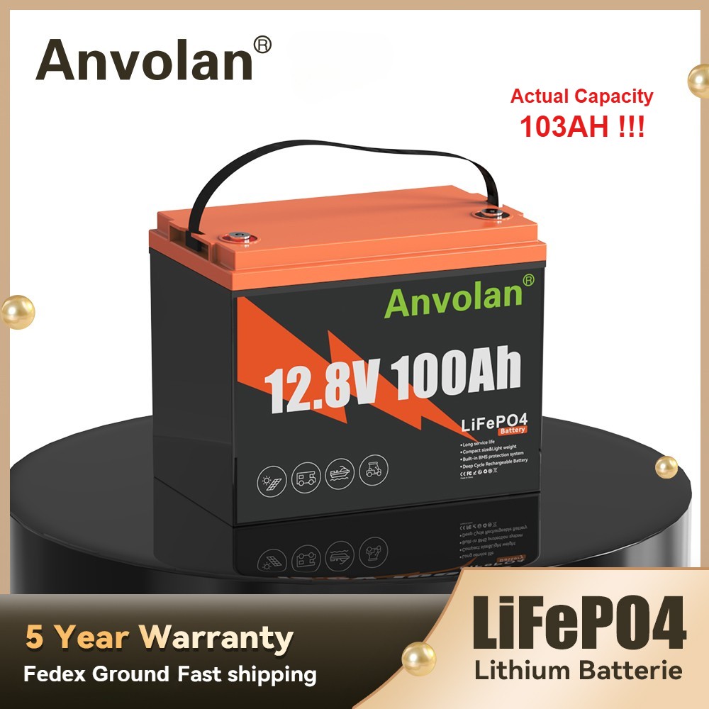 100Ah Lithium LiFePO4 Battery 12V 100A BMS for Trolling Motor Off-grid