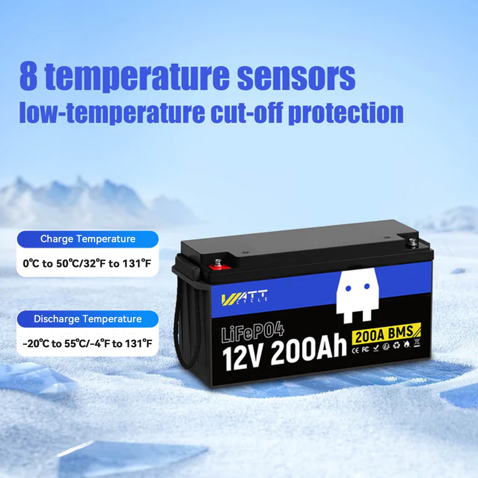 2Pack 5120Wh 12V 200Ah LiFePO4 Battery Grade A+ Cell 200A BMS Off-Grid Camper