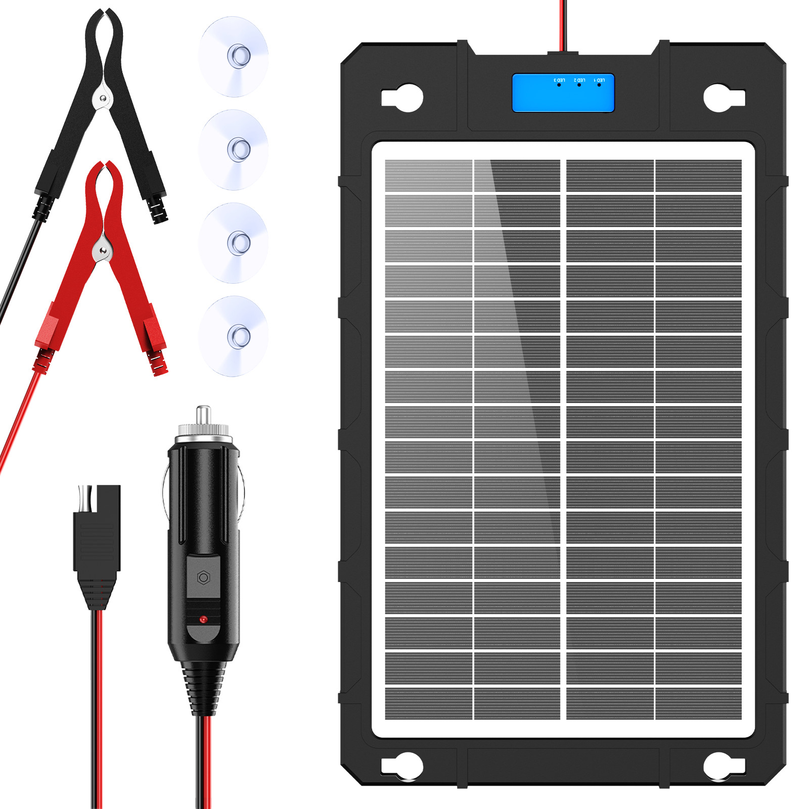 12Watt*2 12V Trickle Charger Battery Charger Maintainer Solar Panel for car New