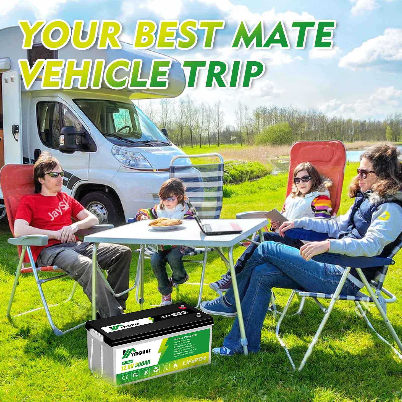 12V 300Ah 100Ah 50Ah LiFePO4 Lithium Battery Perfect for RV Solar Trolling Motor