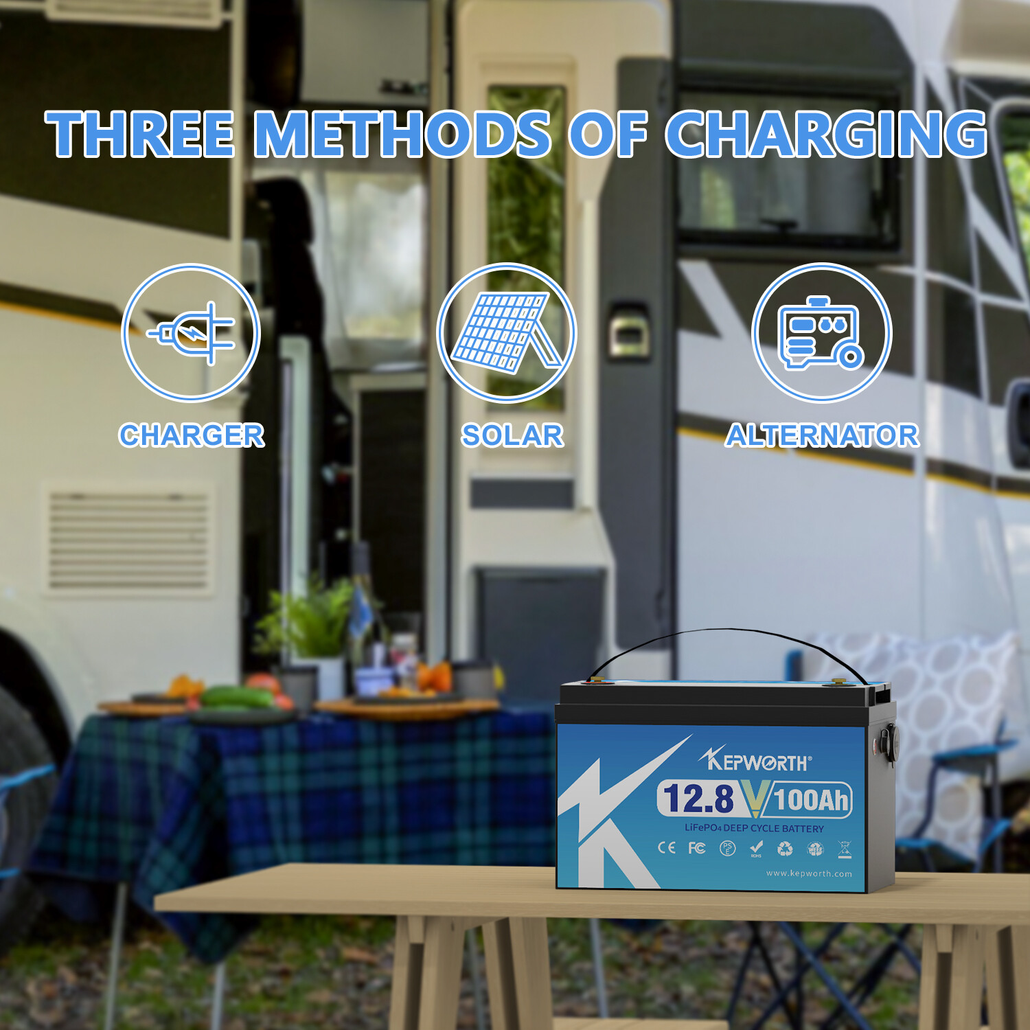 12V 100Ah LiFePO4 Battery BMS Solar 10 years lifespan 20000+Deep Cycle RV Camper