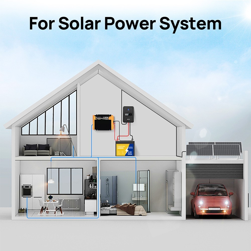 12.8V 100Ah LiFePO4 Battery 1280Wh 4000+Cycles Built-in 100A BMS For Off-Grid RV