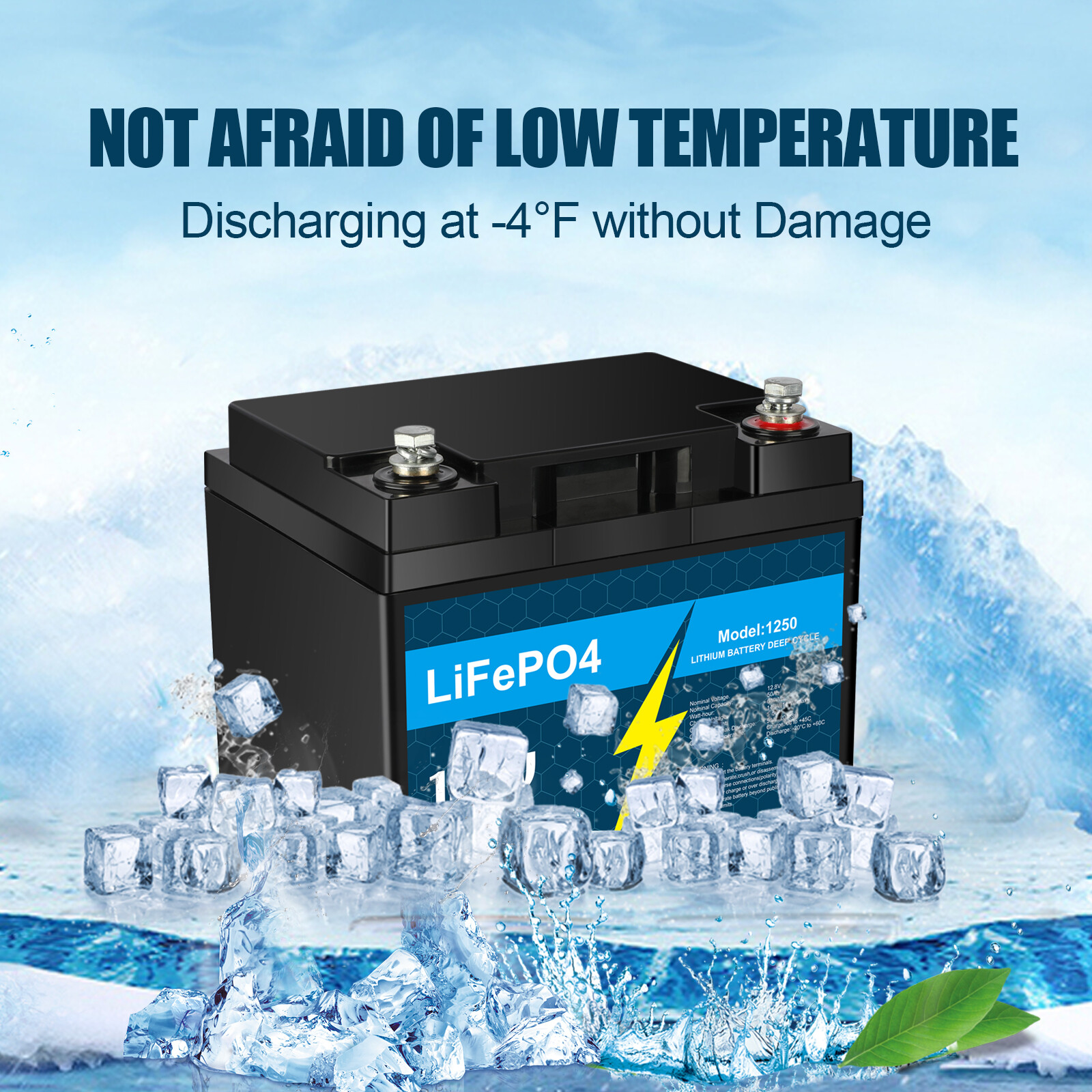 12V 50Ah Lithium Battery LiFePO4 Rechargeable Deep Cycle BMS RV Solar Golf Cart