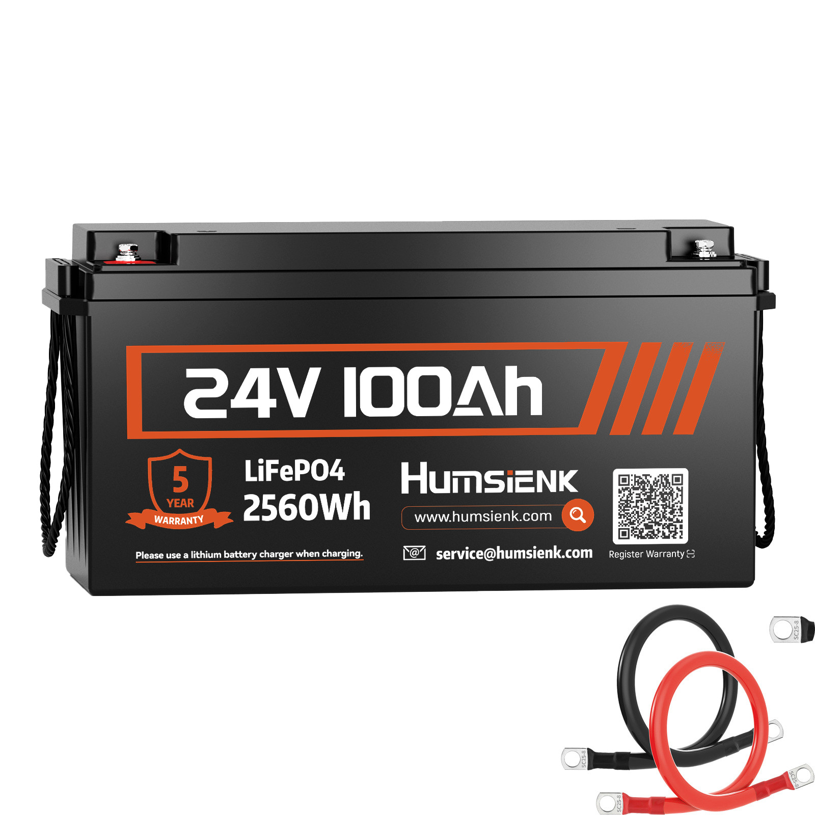 12V/24V LiFePO4 Deep Cycle Battery, Multiple Capacity Smart BMS