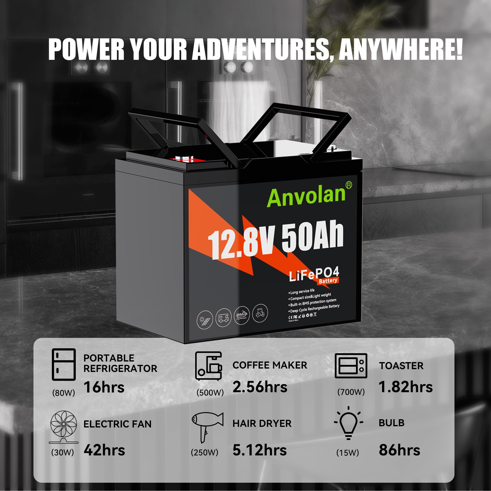 3X 50AH 12V LiFePO4 Lithium Battery 50A BMS Protection Solar Off-grid