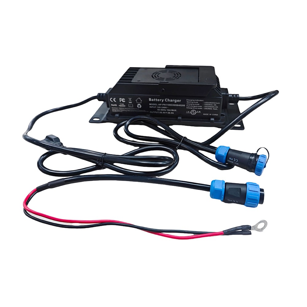 100Ah 48V LiFePO4 Lithium Battery Built-in BMS Deep Cycles W/ 58.4V 20A Charger
