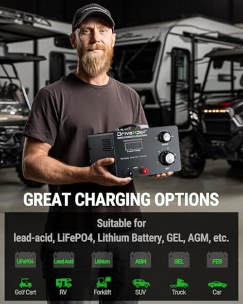 Adjustable Battery Charger 6V 8V 12V 24V,15A Automatic Battery X15
