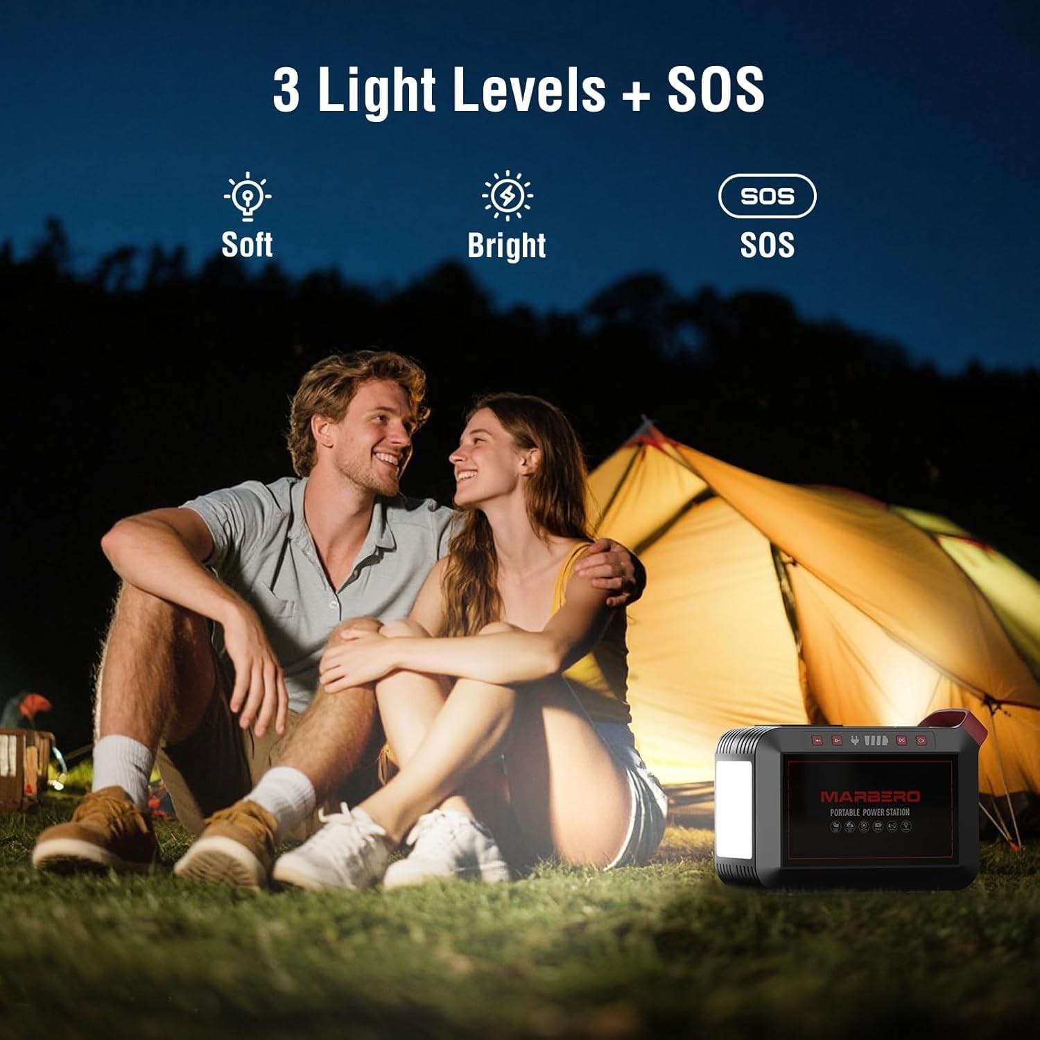 MARBERO 300W 237Wh Portable Power Station Solar Generator Camping Battery Bank
