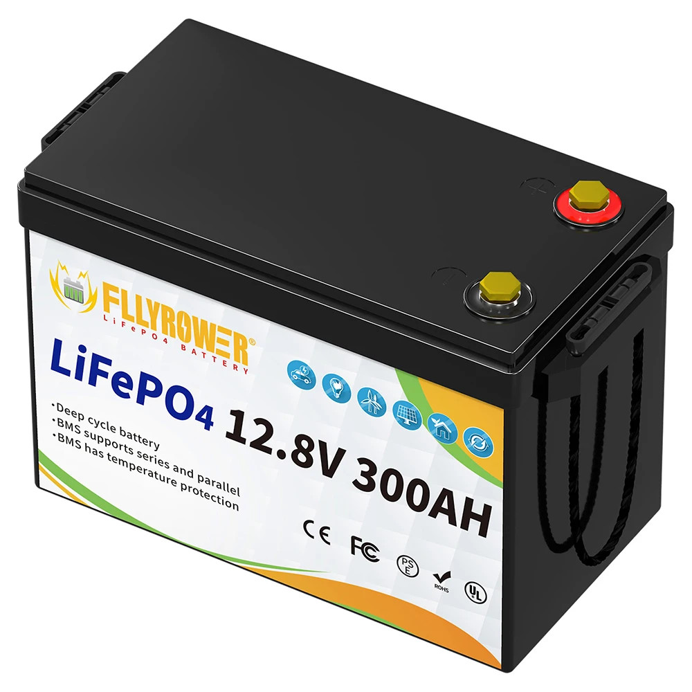 15.36KWh 48V 300Ah LiFePO4 Lithium Battery (4 Pack 12v 300AH) for RV, Golf car