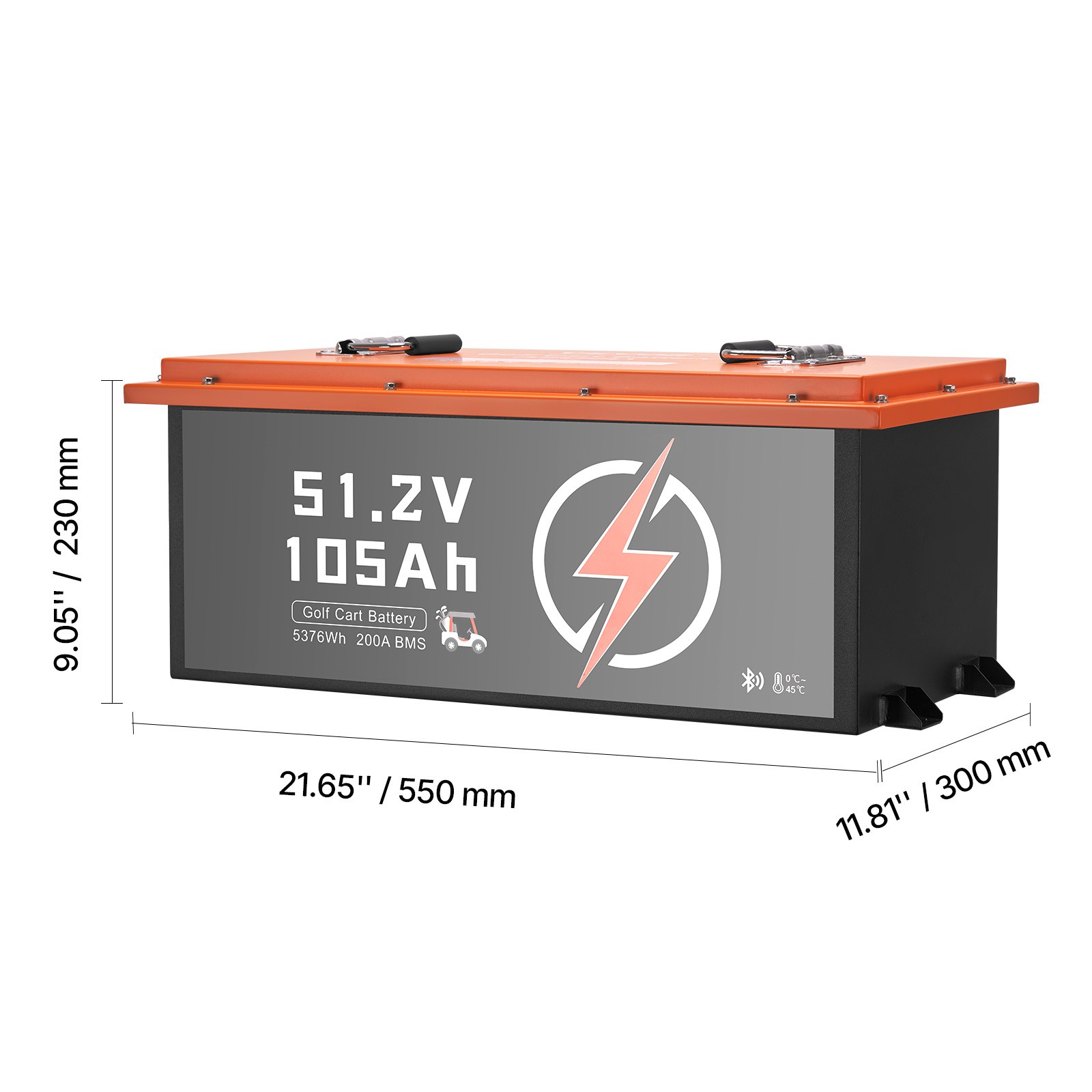 Uimoso 48V 105Ah Golf Cart Lithium Battery with 20A Charger and Touch Monitor