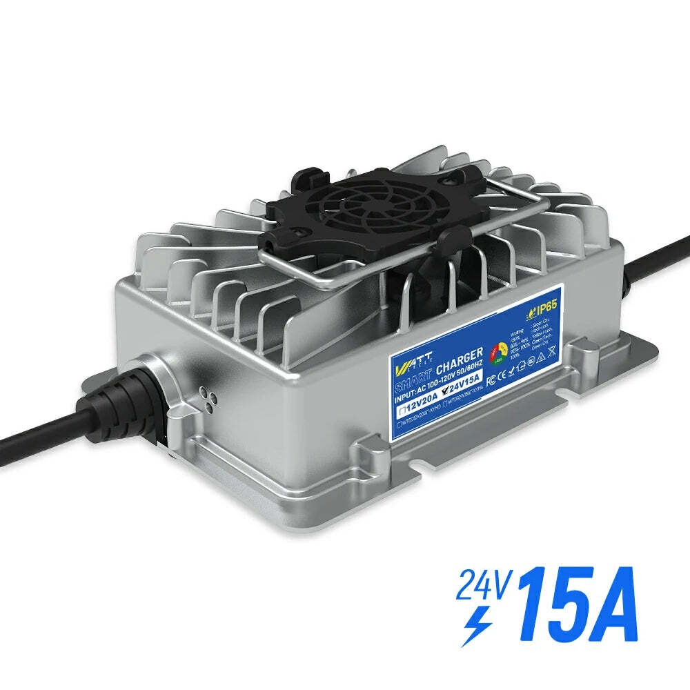24V 100Ah Lithium Battery + 15A Aluminum Shell Charger for Solar Trolling Motor