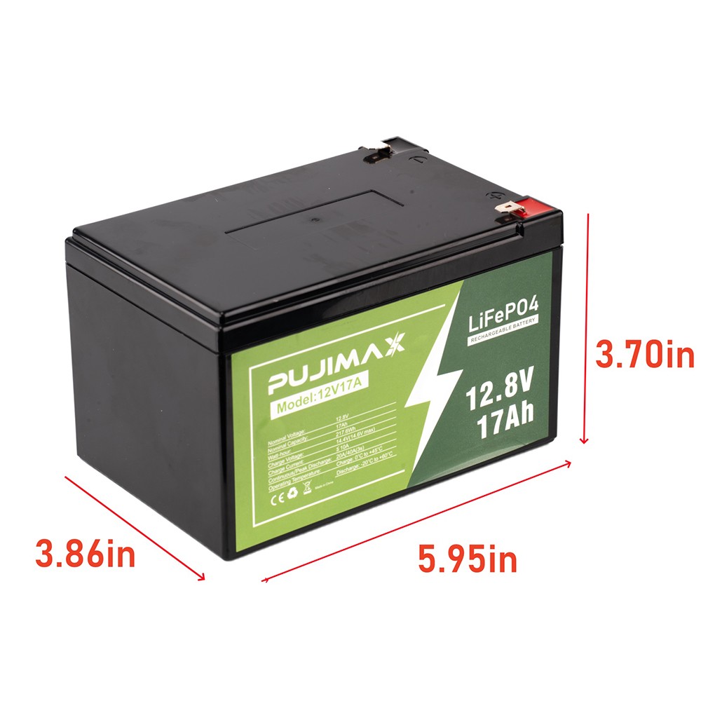 NEW 12V 17Ah LiFePO4 Lithium Battery Rechargeable Built-in BMS 6000+ Deep Cycles