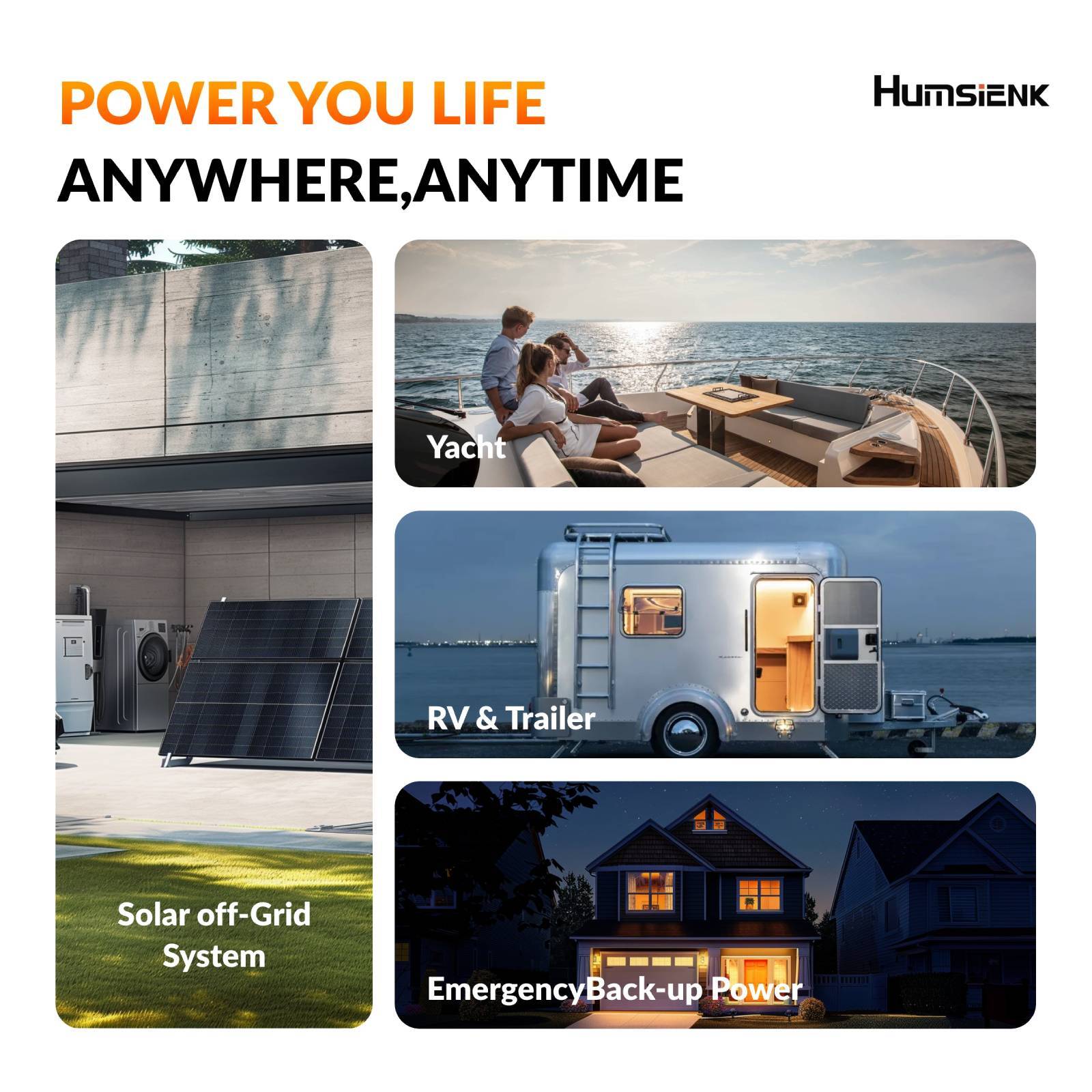 Humsienk 12V 100Ah 1280Wh Lithium Battery LiFePO4 Group 24 Deep Cycles Camping