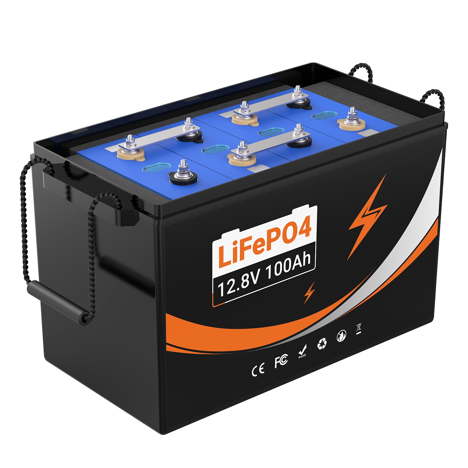 12V 100Ah 300Ah LiFePO4 Battery 4000+ Deep Cycles 3840Wh 200A BMS for RV Solar
