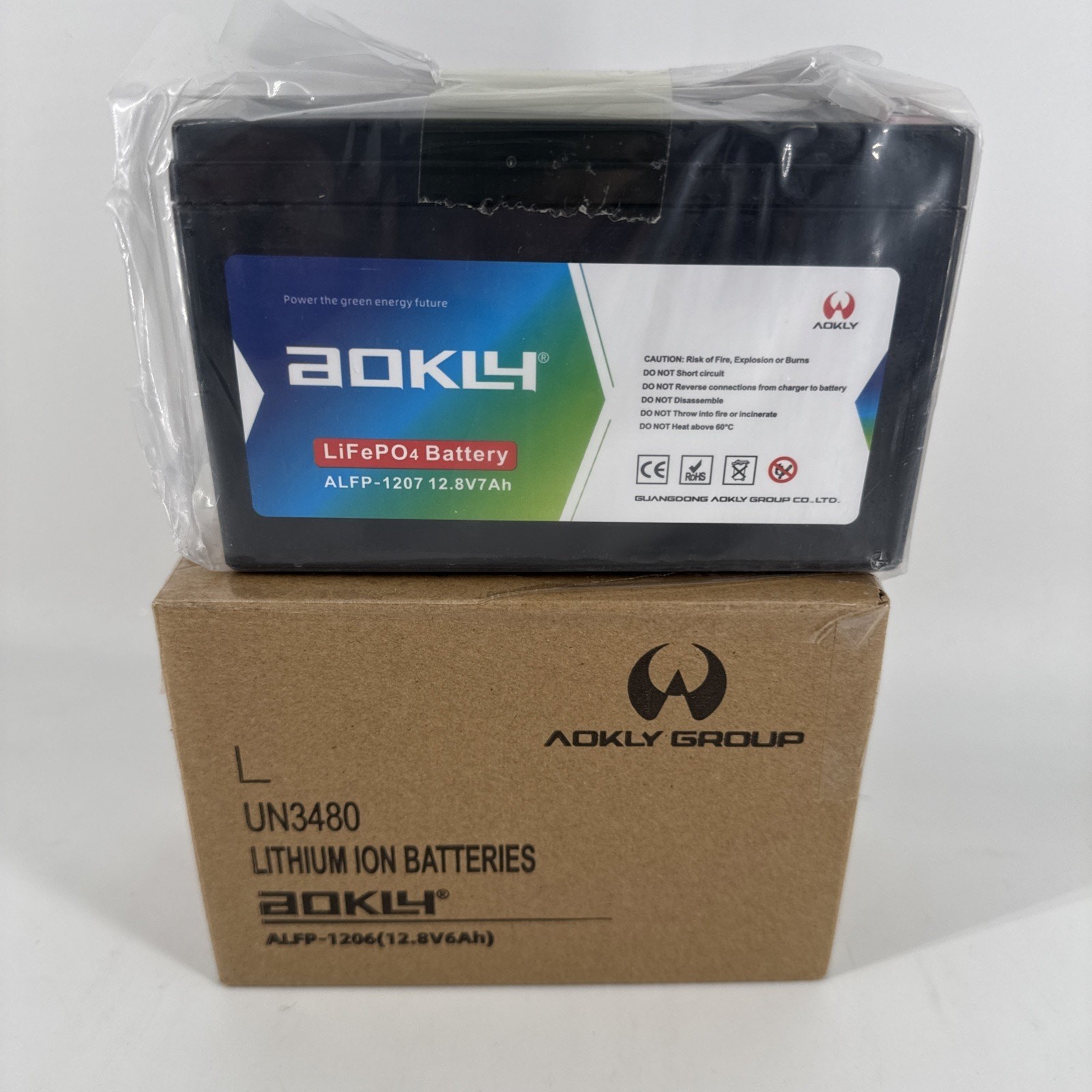 Battery 12.8V 7Ah Lithium Iron Phosphate LiFePO4 Battery NEW Aokly ALFP-1207