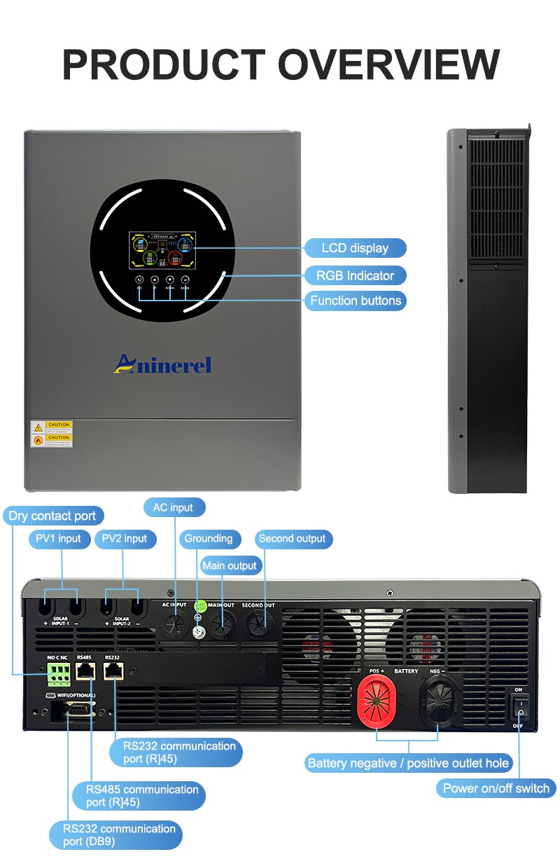 48V 314Ah Lithium Battery 16kWh + 11kWh 48V Solar Hybrid Inverter MPPT Off-Grid