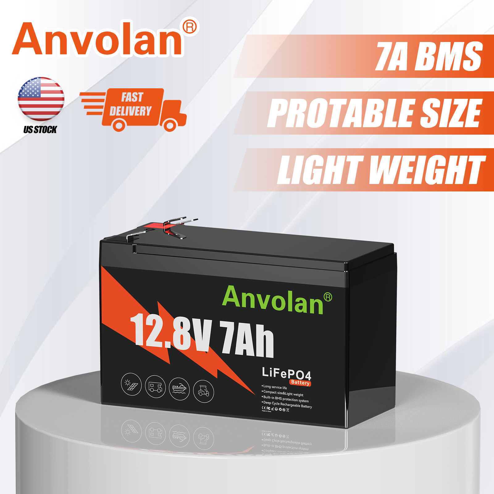 Lithium Battery LiFePO4 7Ah 10Ah 12V Rechargeable for Fish Finder Kids Ride On