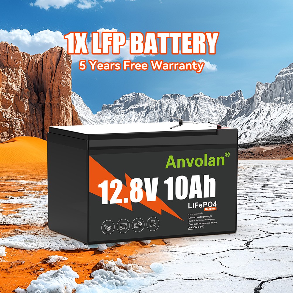 1X 2X10Ah 12V Lithium Battery LiFePO4 Battery Rechargeable for Solar Ride-on Toy