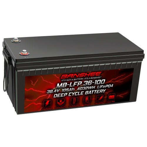 36V 100AH Metal Case Lifepo4 Lithium Golf Cart Battery with 36V Charger BMS