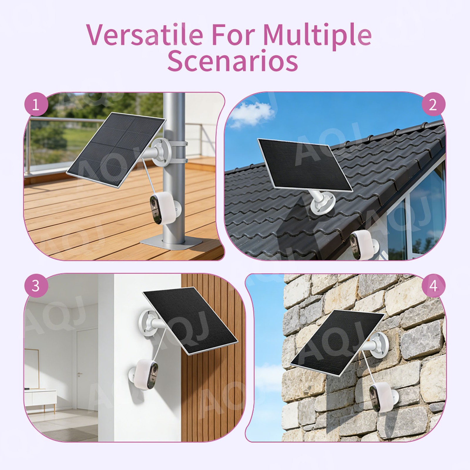 Monocrystalline Solar Panel Charger Compatible Fully Compatible with Arlo Camera